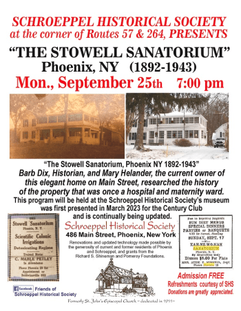 Schroeppel Historical Society Flyer