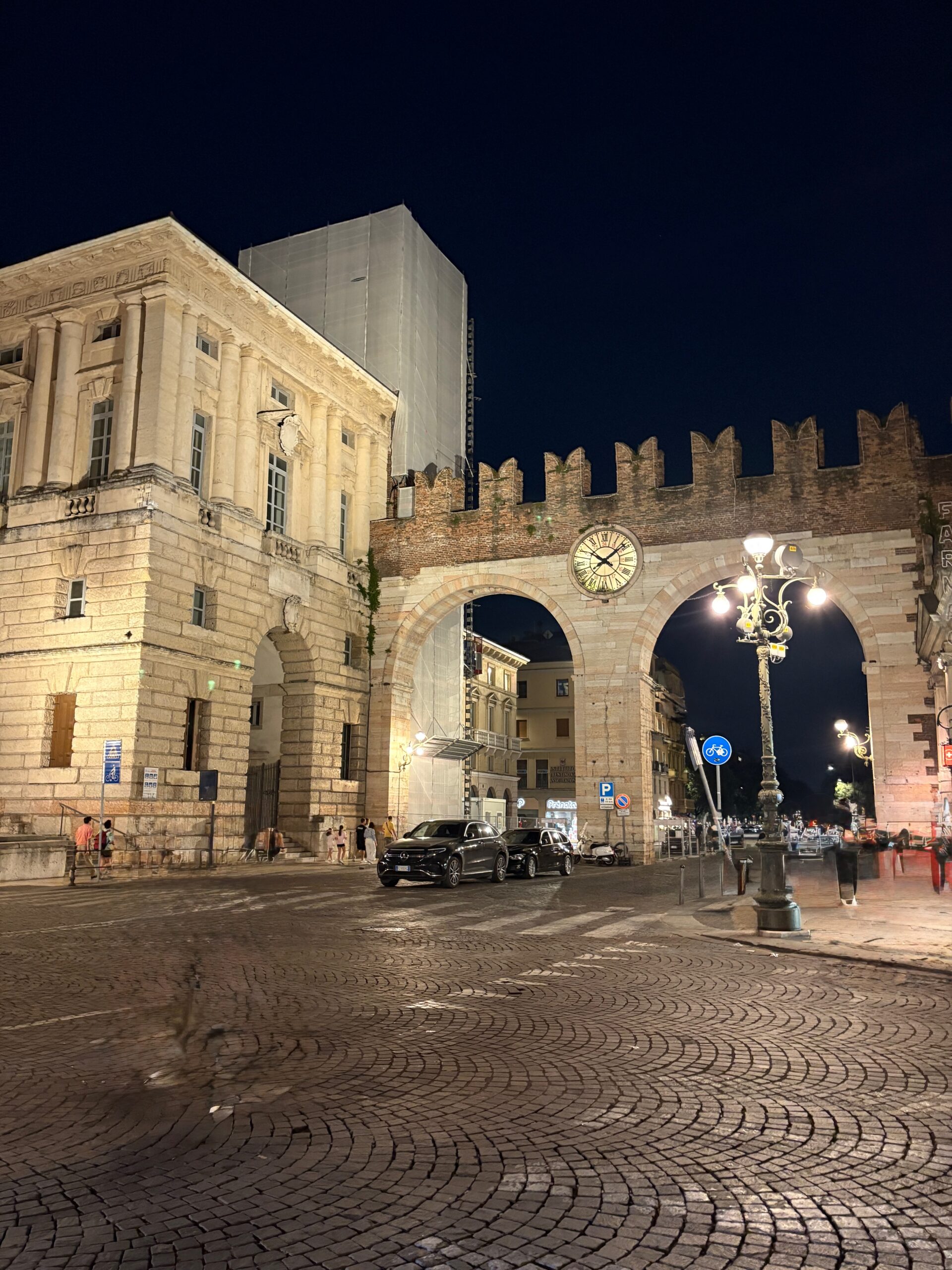 verona italy night gate