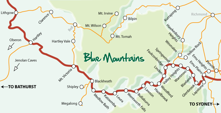 Blue Mountains The Wanderer Blue Mountains Map 