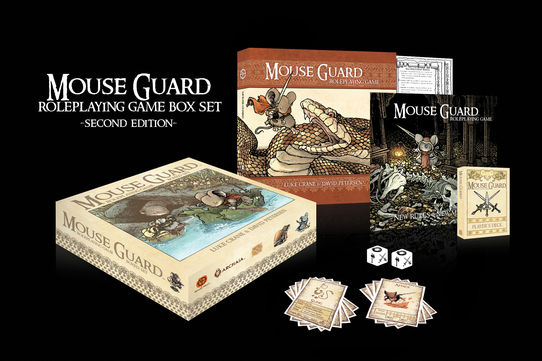 Mouse Guard Roleplaying Game Box Set, Tiny Epic Galaxies, Darkness