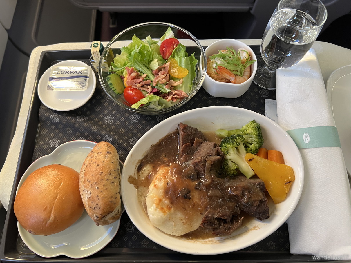 機内食】ビジネスクラス・チャイナエアライン・台北（桃園）→福岡