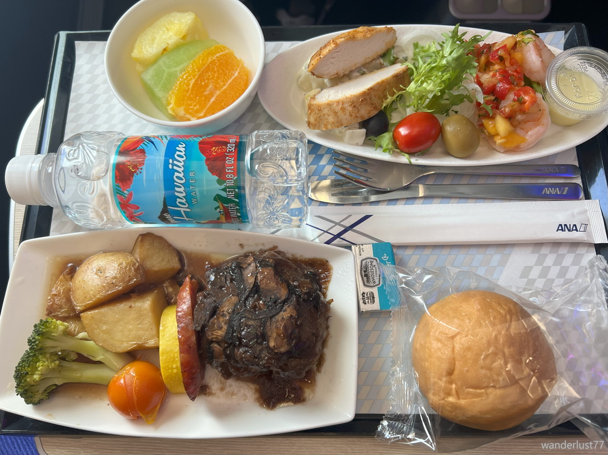 機内食】ANAフライング・ホヌ ハワイ・ホノルル → 成田 プレミアム