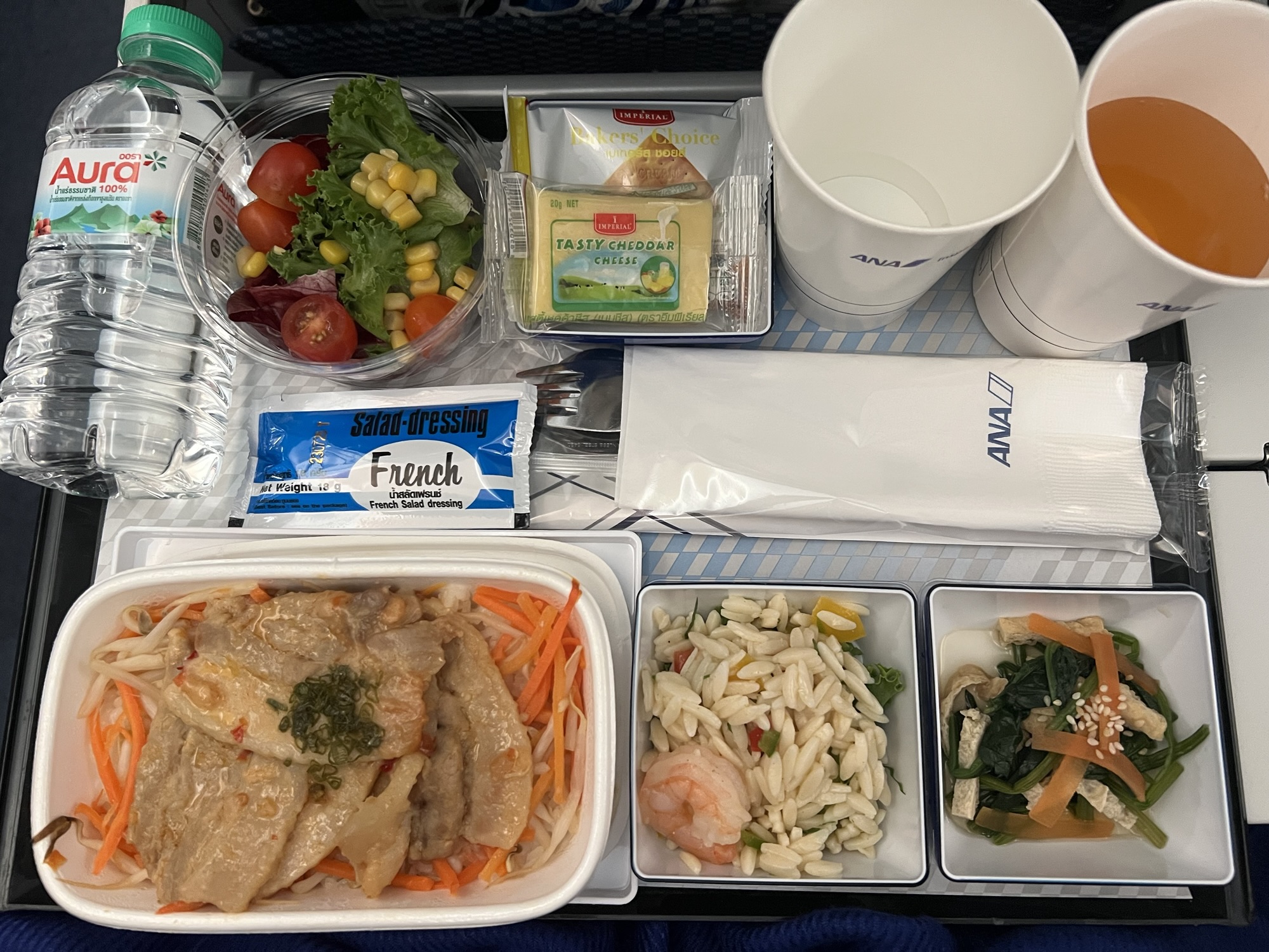 機内食】ANA（全日空）NH848 タイ・バンコク→東京羽田 豚肉味噌炒め丼
