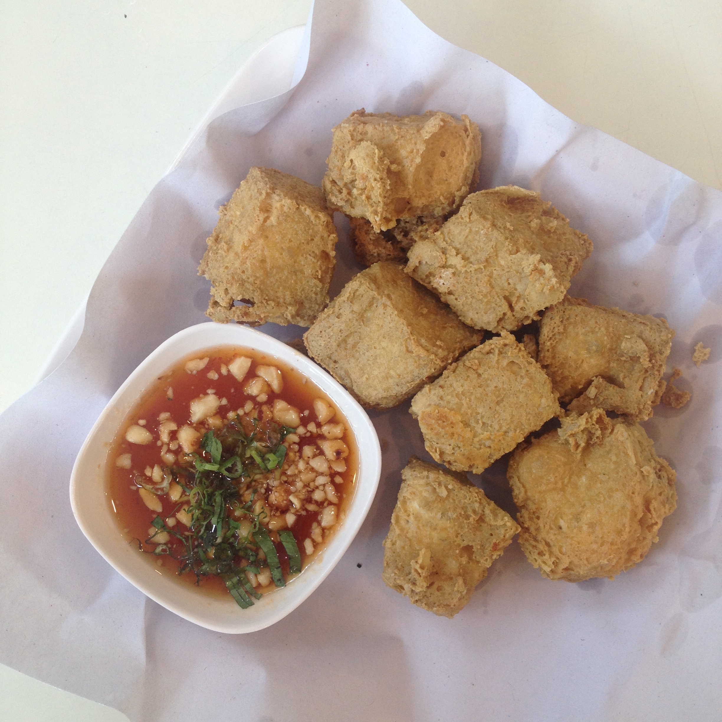 Crispy fried tofu