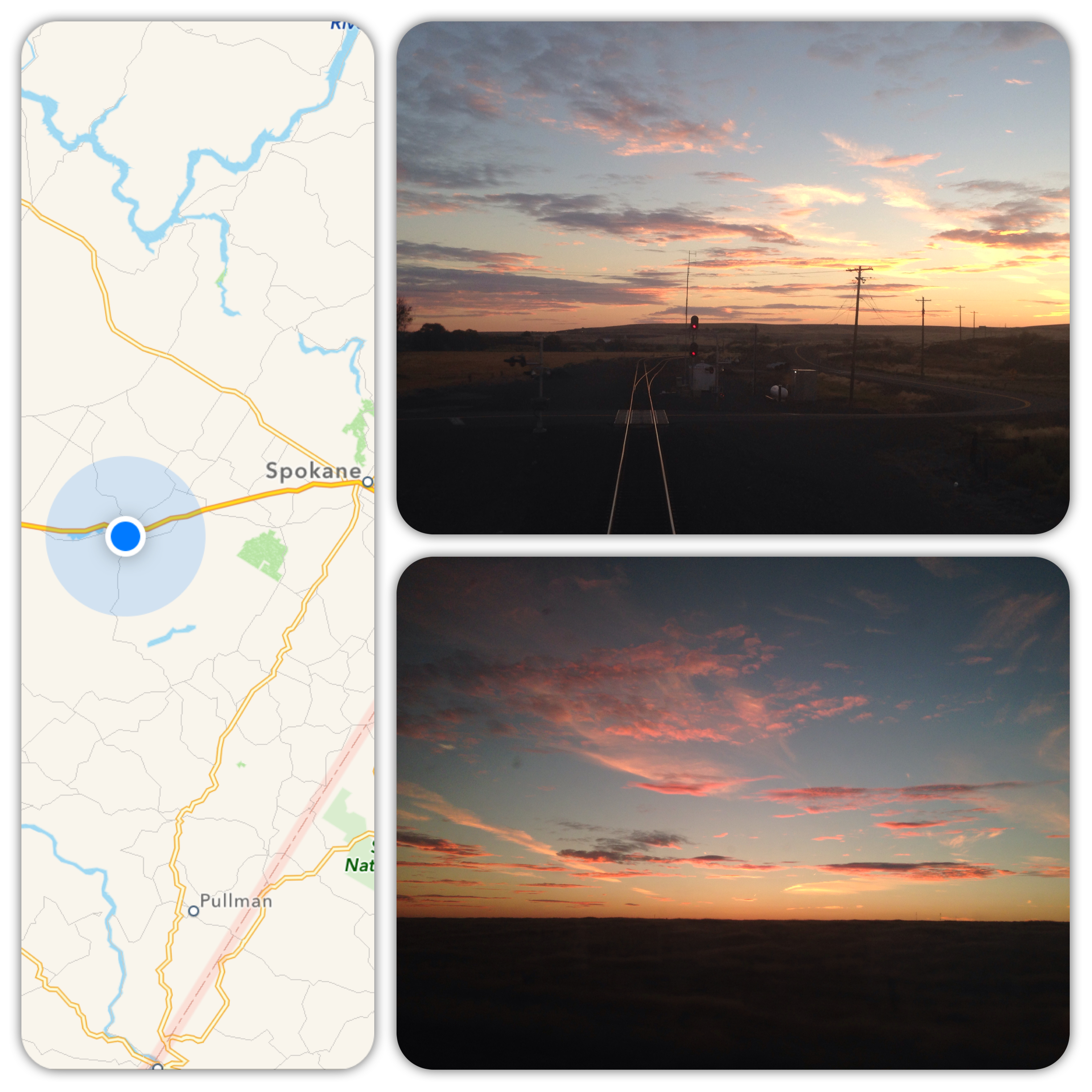 Sunset outside of Spokane, WA