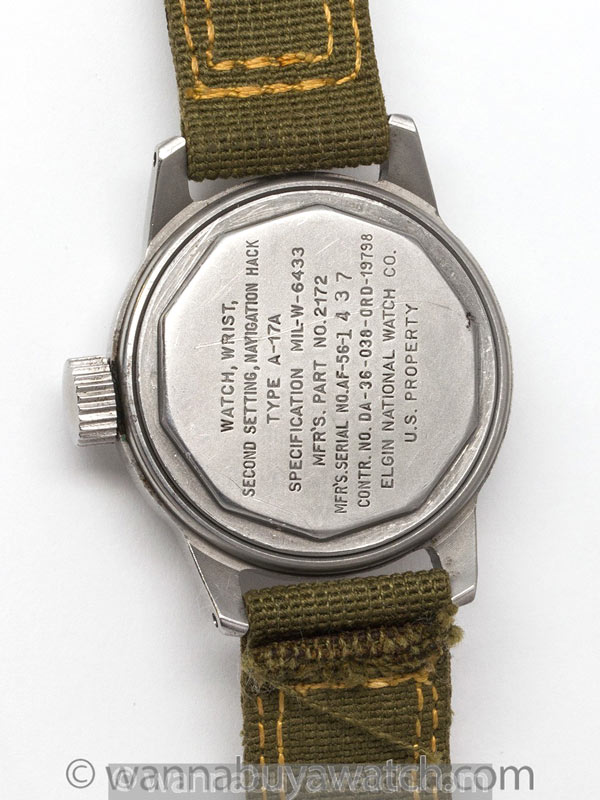 Elgin A-17A U.S. Military Navigation circa 1950's