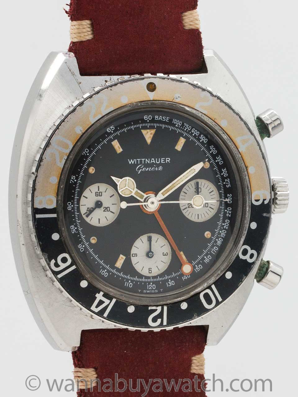 Wittnauer Chronograph Valjoux 724 GMT circa 1960's