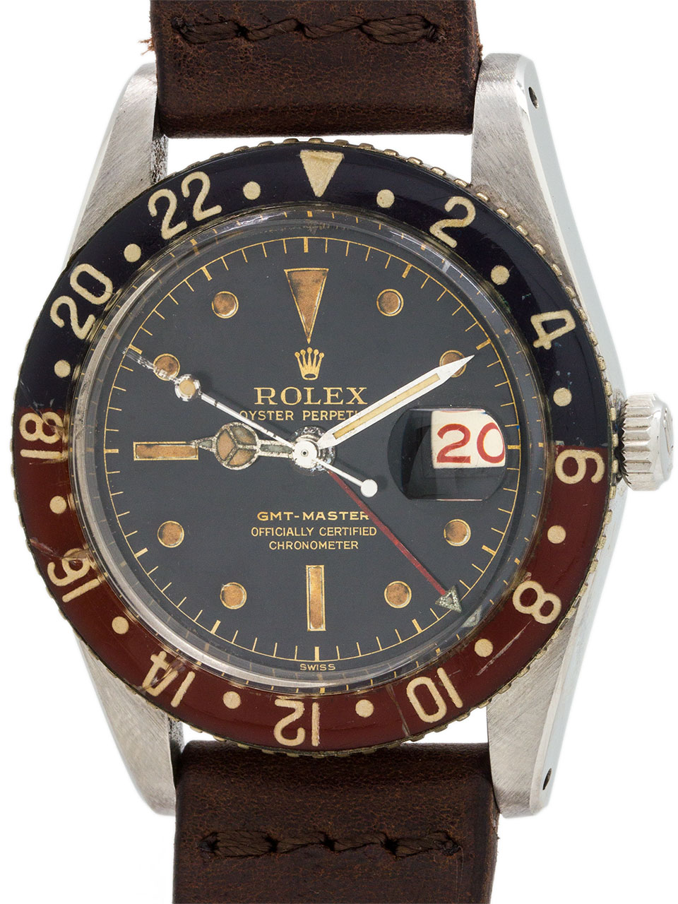 Rolex GMT ref 6542 Original Bakelite Bezel circa 1959