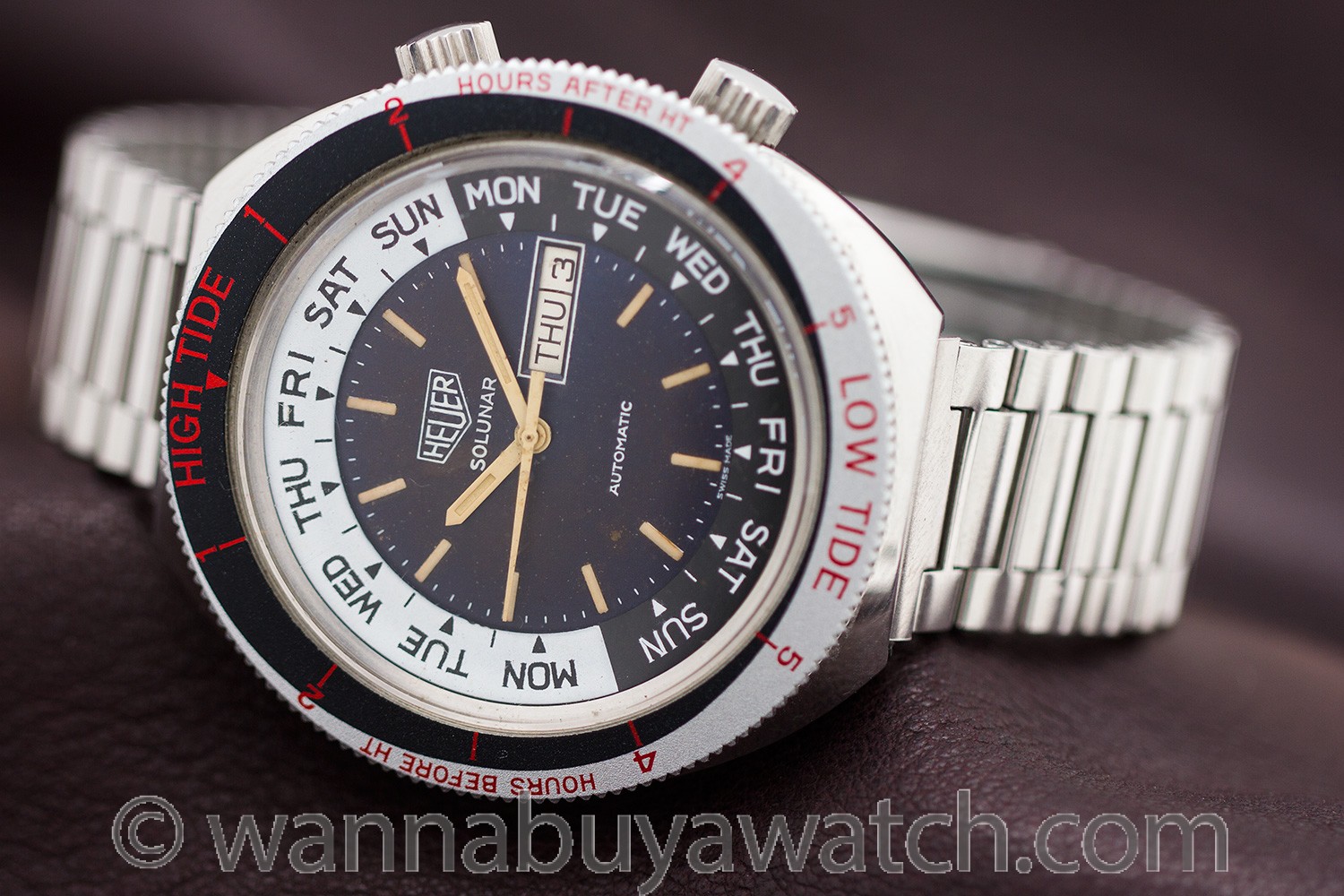 Heuer Solunar ref 279.603 Hi Tide Low Tide circa 1976