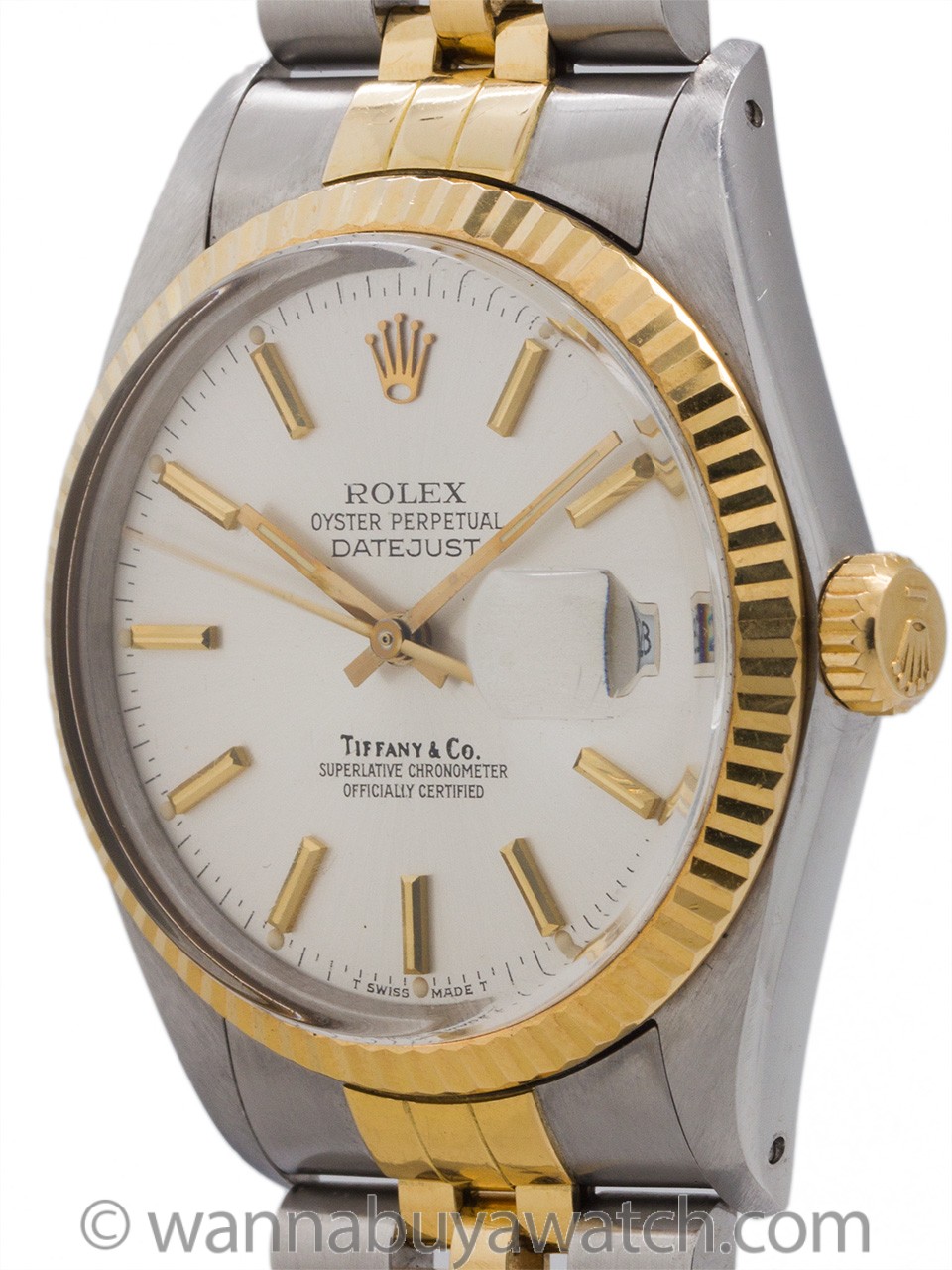 Rolex Datejust ref 16013 Tiffany & Co SS/18K YG circa 1989
