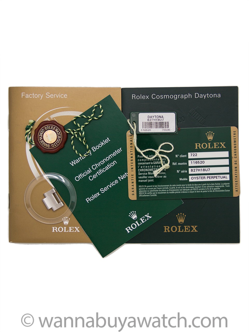 Rolex Daytona ref 116520 Stainless Steel circa 2012 Box & Papers