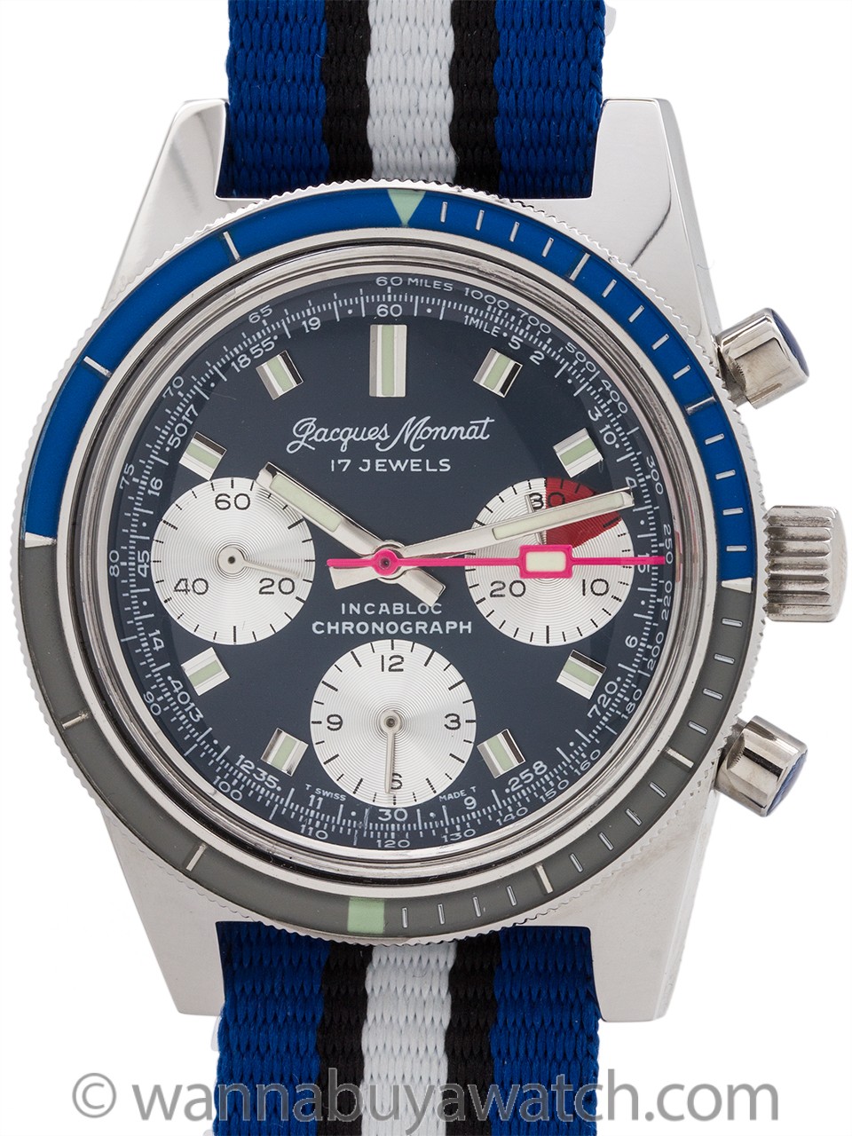 Jacques Monnat Chronograph Valjoux 7733 circa 1960s