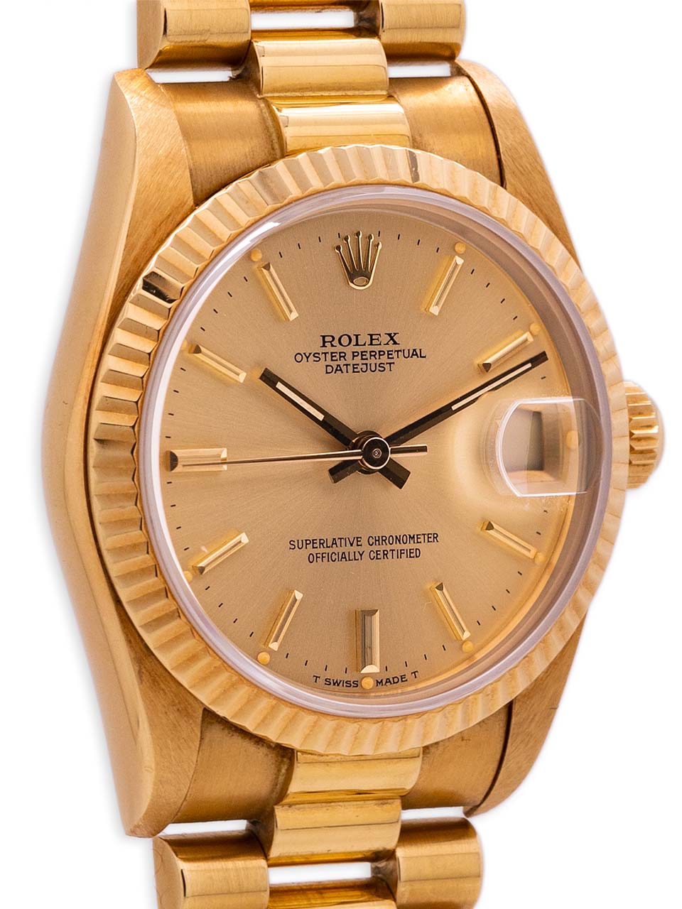 Rolex 18K YG Midsize President ref 78278 31mm MINT! circa 2005
