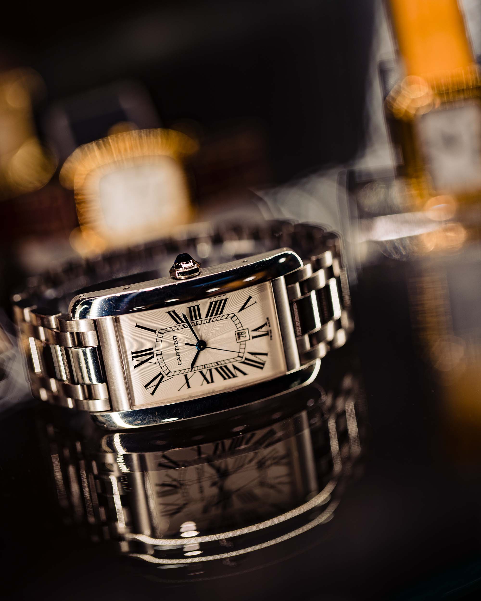 Cartier Tank American 18K WG Automatic w/ Bracelet ref 2521 circa