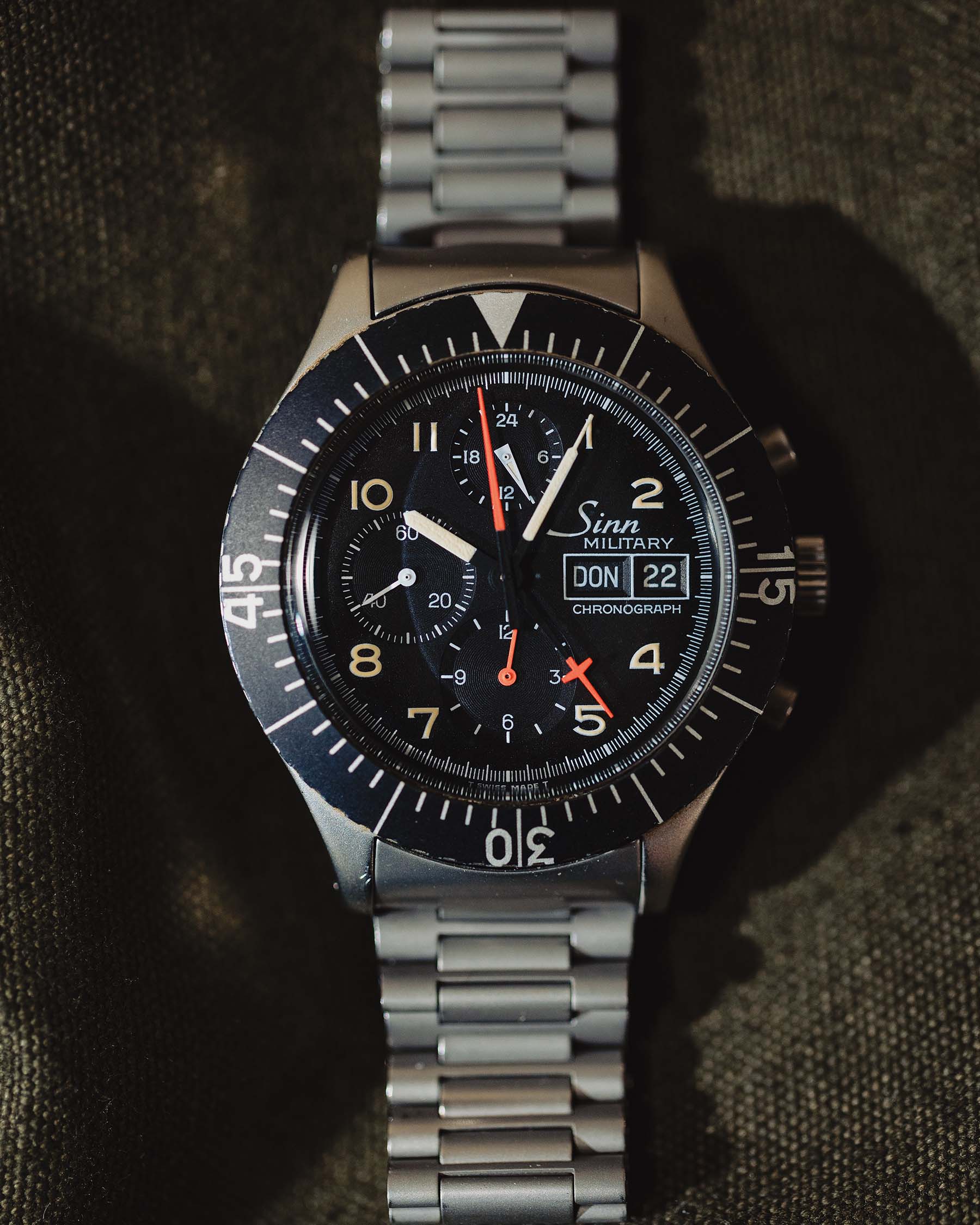 Sinn Military Pilot Chronograph 156.B circa 1980's w/ Box & Warranty