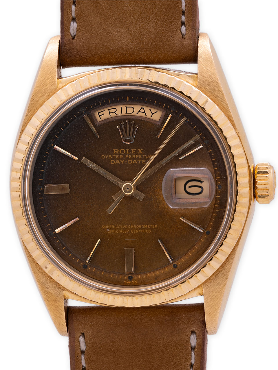 Rolex 18K YG Day Date ref 1803 Caramel Tropical Dial circa 1970