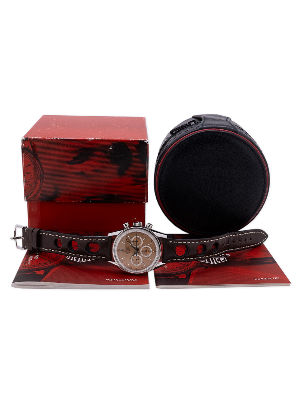 Heuer Carrera Classic 1964 Reissue ref CS3111 Rare Salmon Dial Box