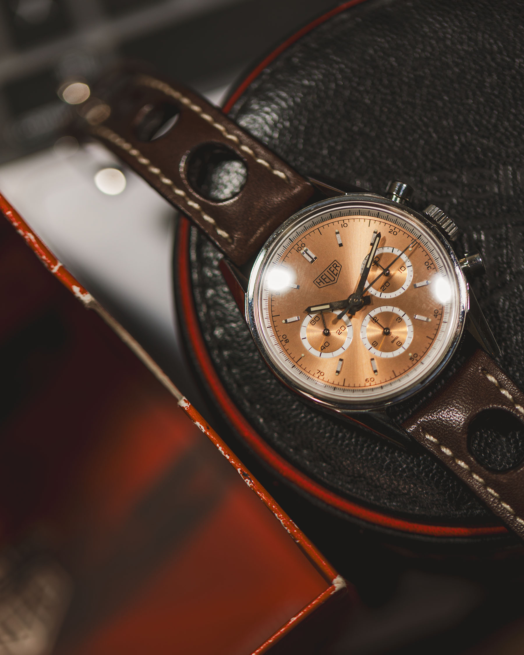 Heuer Carrera Classic 1964 Reissue ref CS3111 Rare Salmon Dial Box
