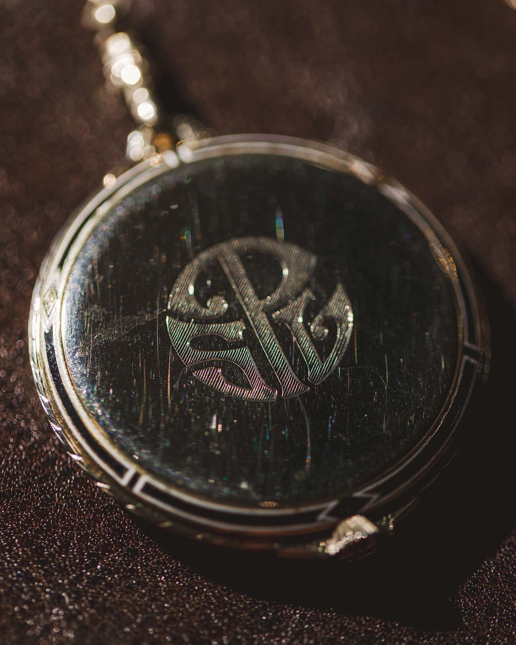 Agassiz 18K WG Enamel 12-S Open Face Opera Watch circa 1920's