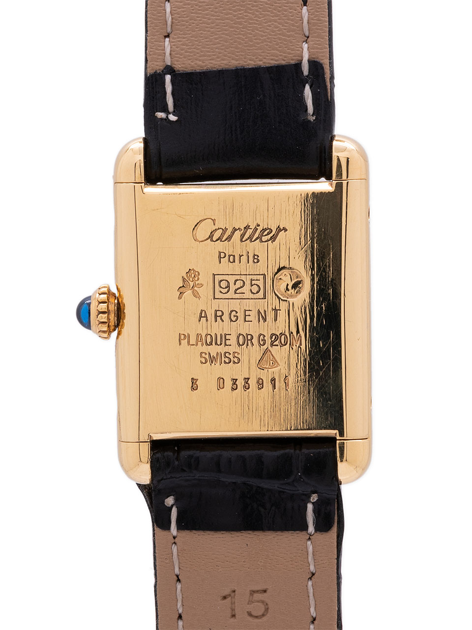 Cartier Tank Louis Lady Vermeil Lapis Dial circa 1970s