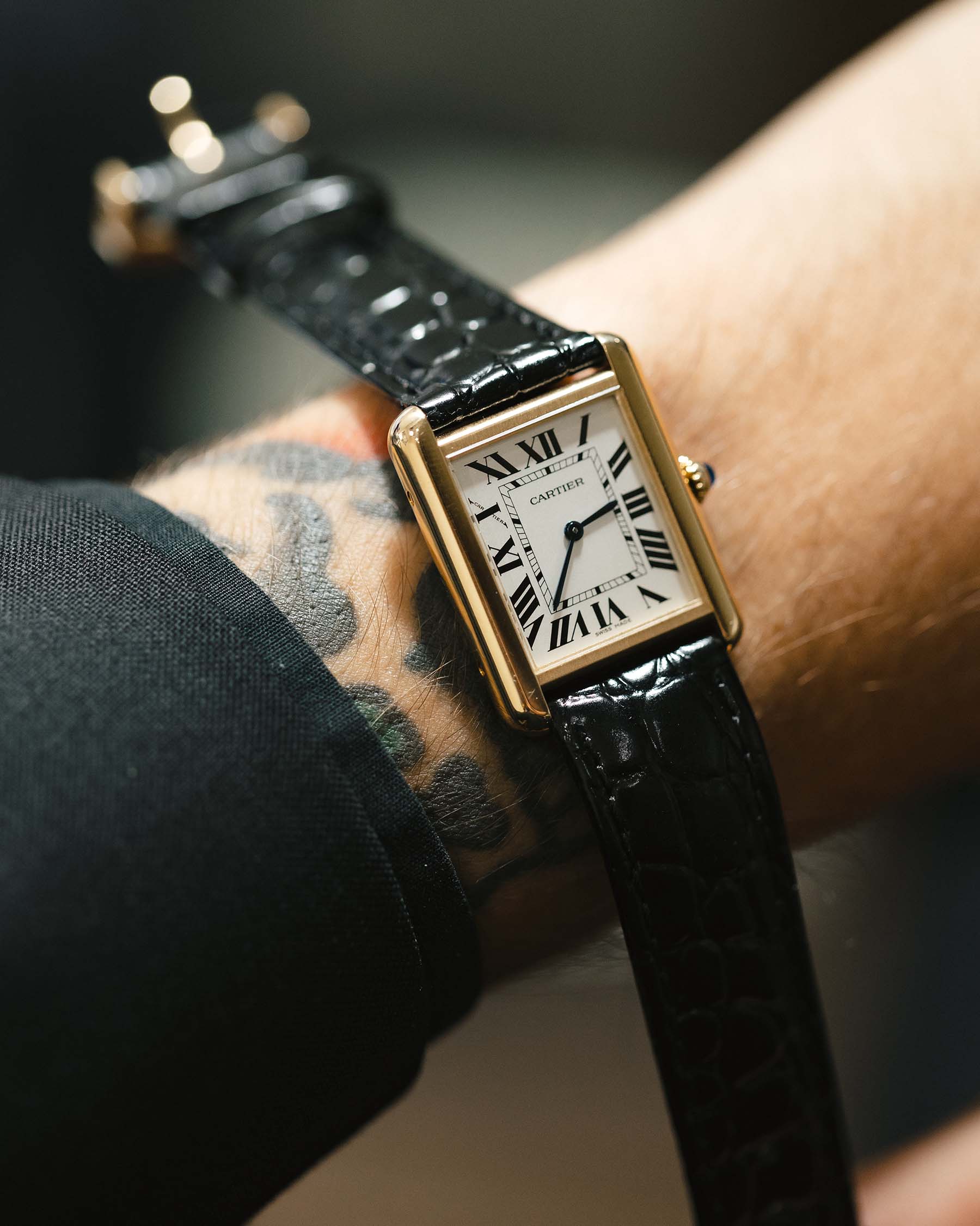 Cartier ノベルティ Cartier Lady's Tank Solo ref 3168 18K YG w/ Warranty Card 2024