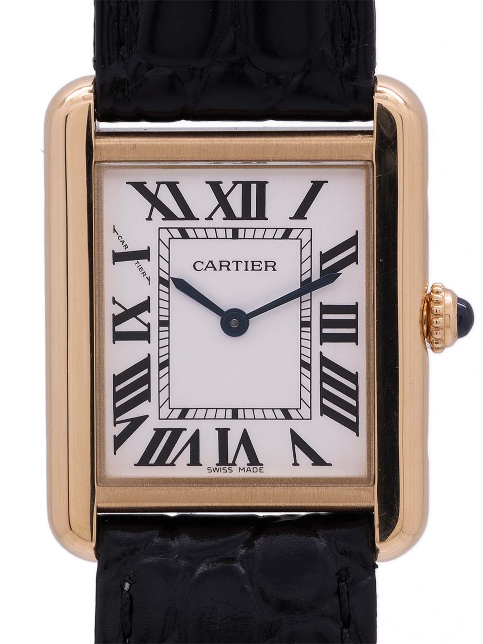 Cartier Lady's Tank Solo ref 3168 18K YG w/ Warranty Card 2024