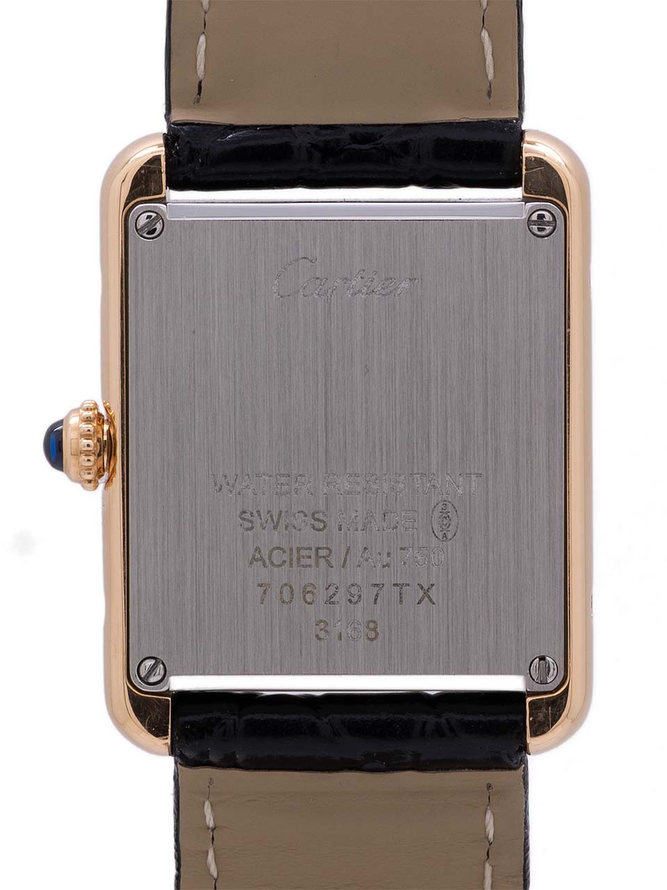 Cartier Lady's Tank Solo ref 3168 18K YG w/ Warranty Card 2024