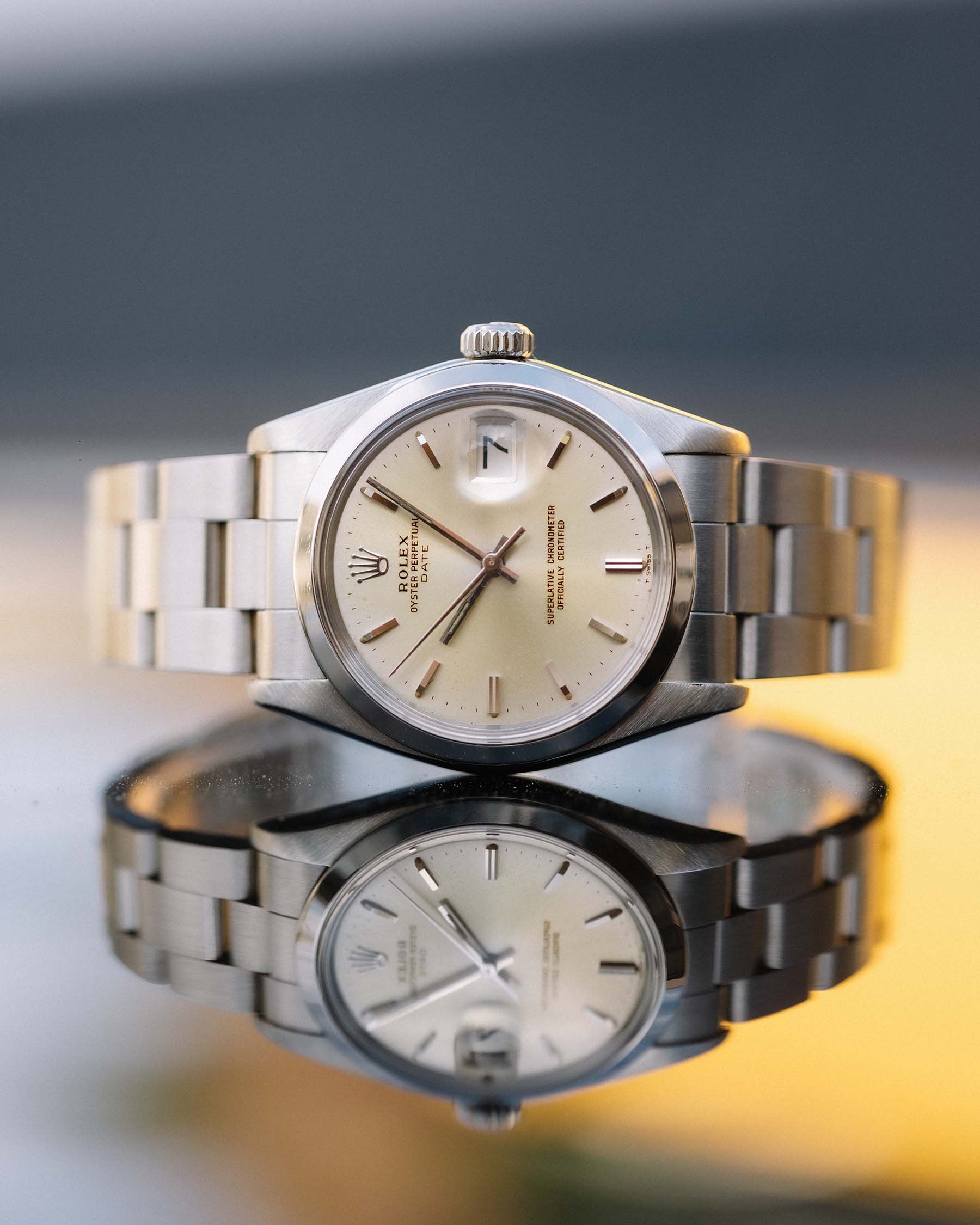 Rolex Oyster Perpetual Date ref 1500 Tropical Dial circa 1974