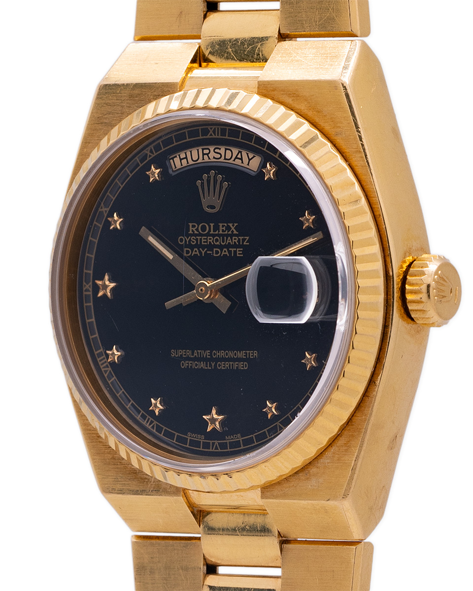 Rolex 18K YG Oyster Quartz Day and Date ref 19018 