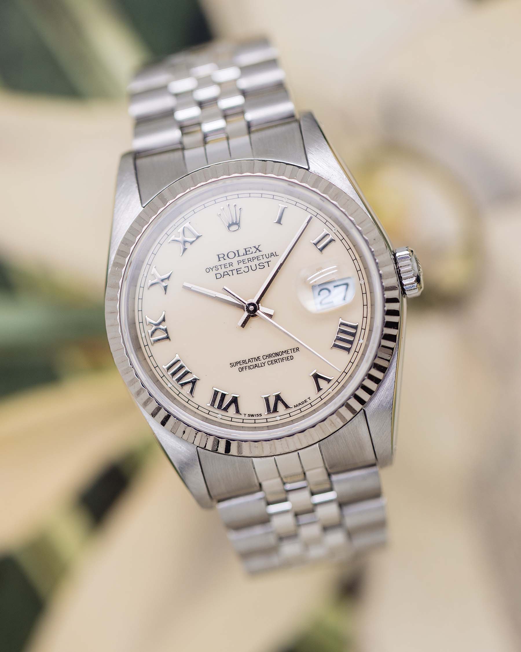 ROLEX DATEJUST 16234 5コマ Rolex Datejust ref 16234 Cream Dial circa 1990