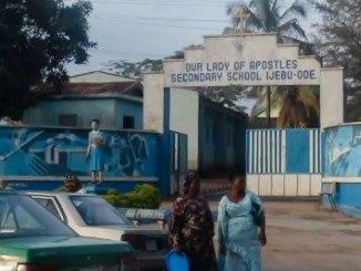 Students receiving medical attention after suspected gas leak at a secondary school in Ijebu Ode, Ogun State.