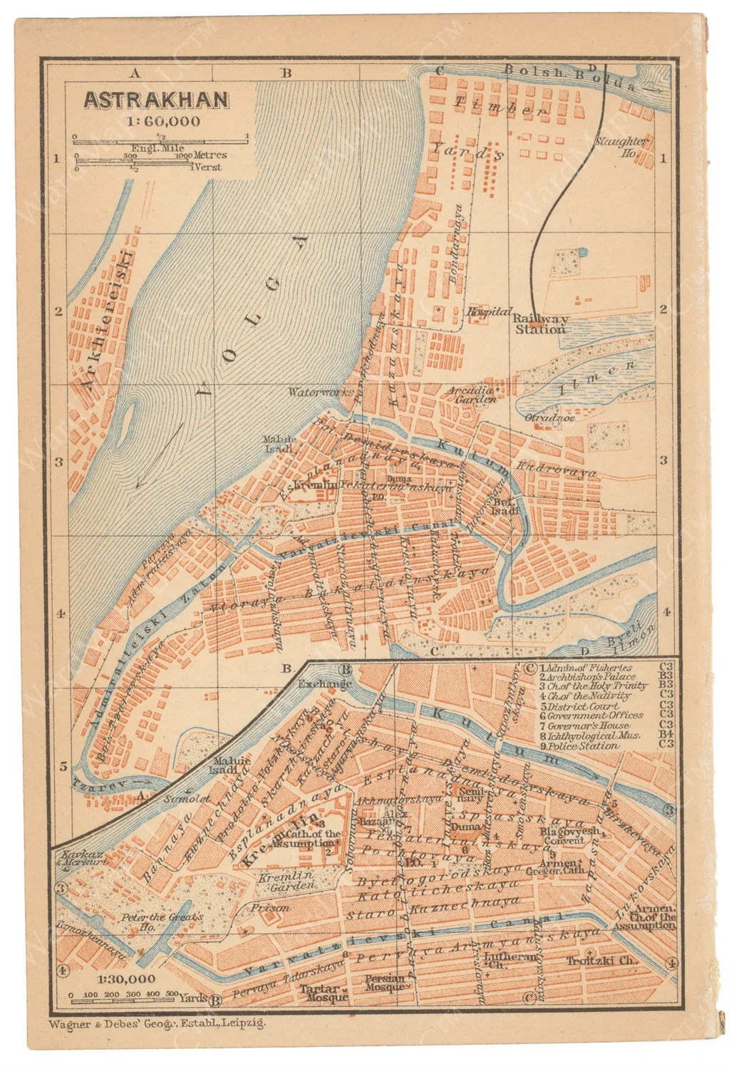 Russia City And Town Maps WardMaps LLC Wmark Astrakhan 