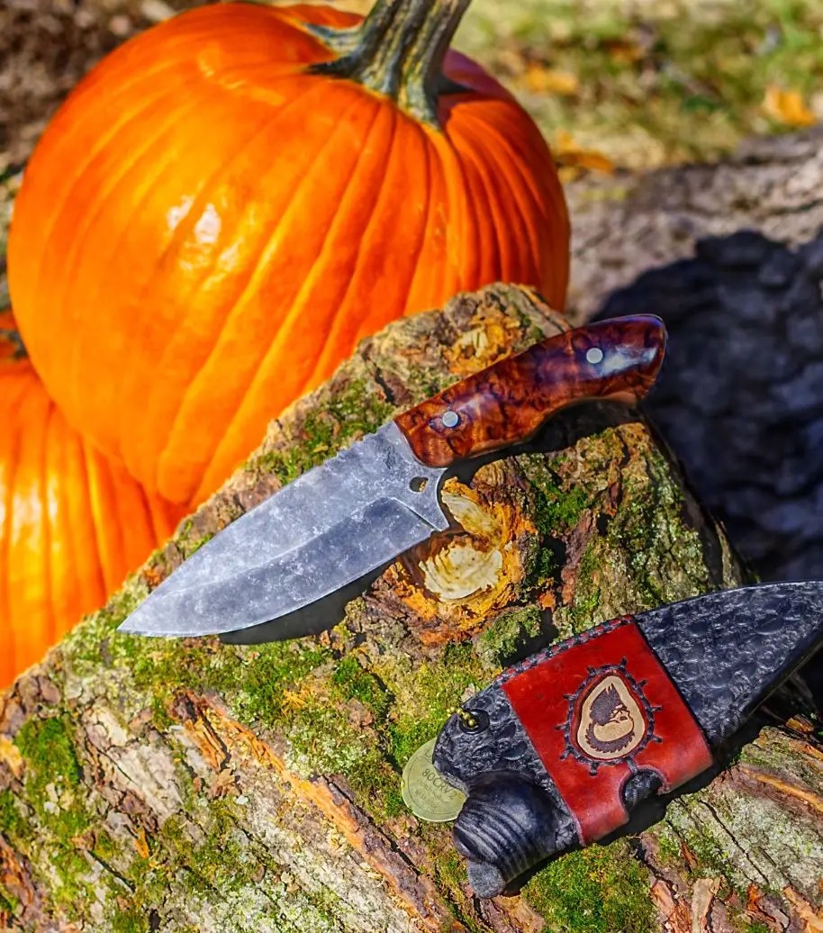 "The Drop" 80crv2- Crotch walnut