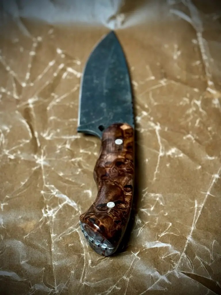 "The Drop" 80crv2- Crotch walnut