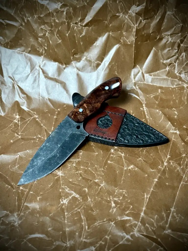 "The Drop" 80crv2- Crotch walnut