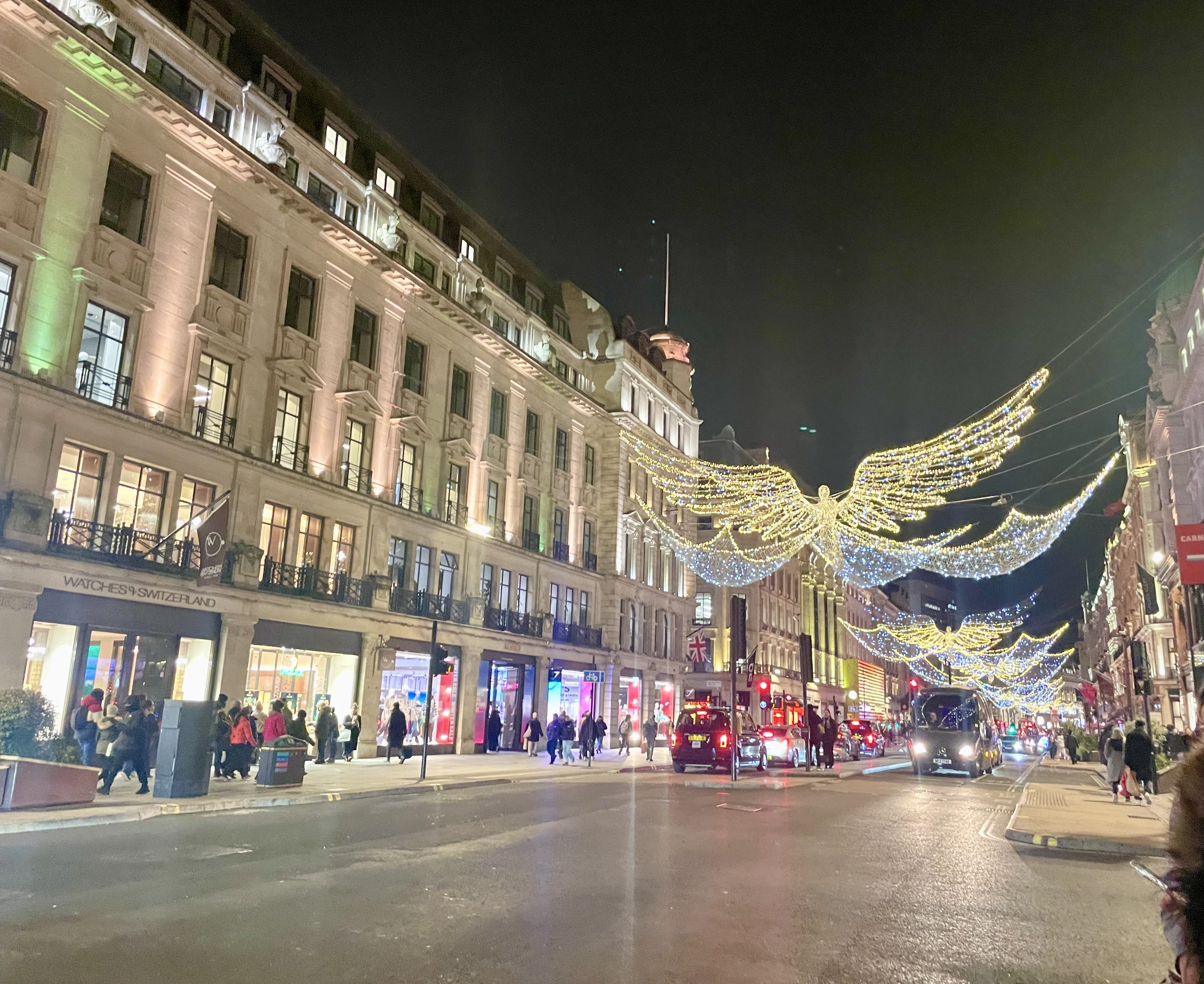 Regent Street at night, London