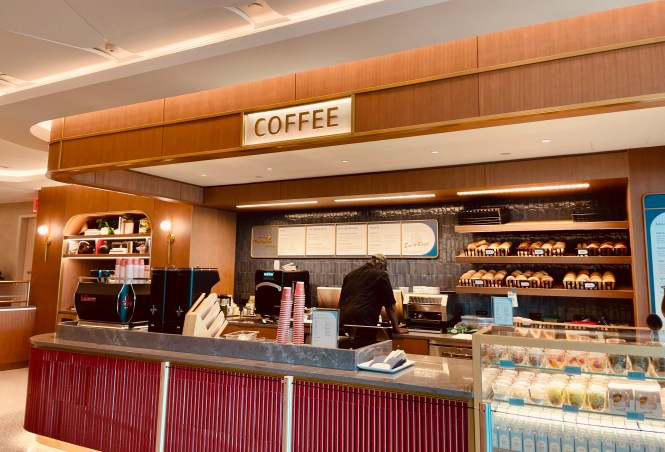 Entrance to the NYC-style bodega inside the Capital One Lounge at JFK