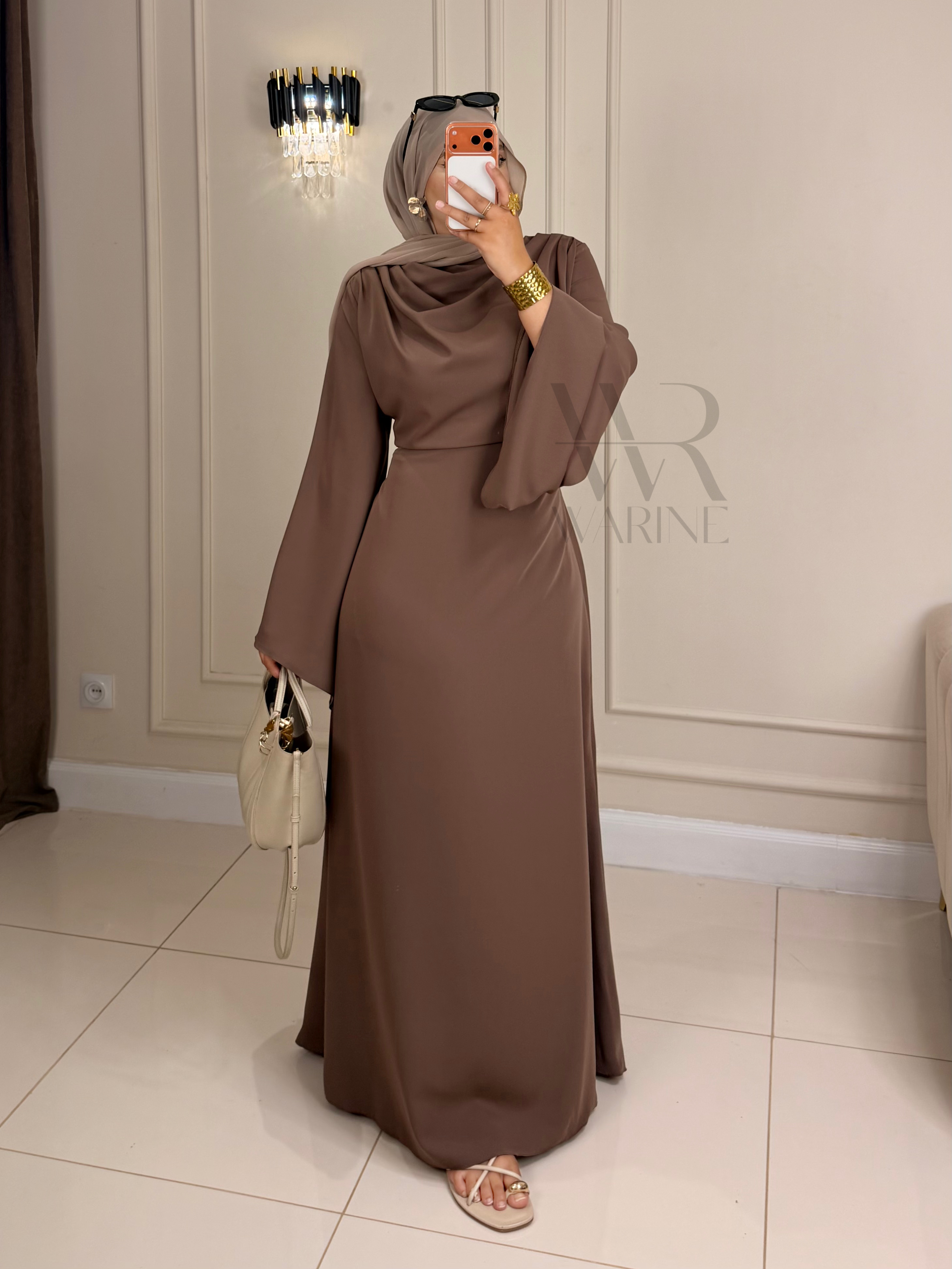 Robe Aseel — Vert olive