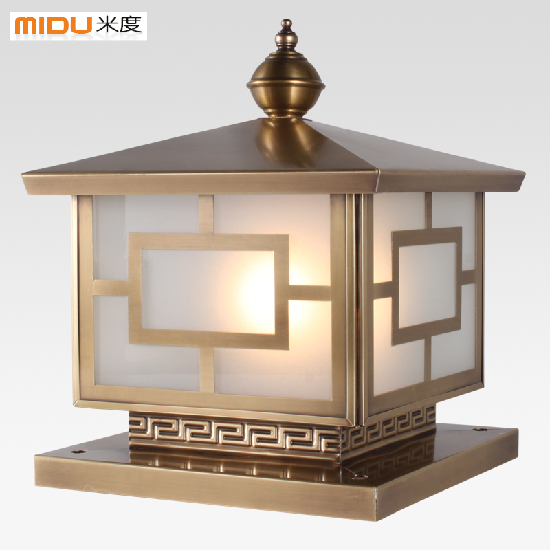 Column mount exterior light