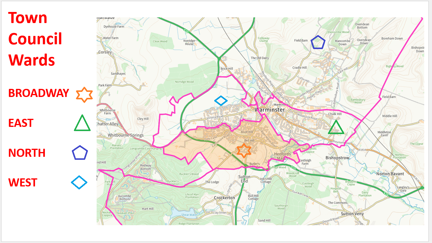 Warminster Maps Warminster Town Council Wards 1 