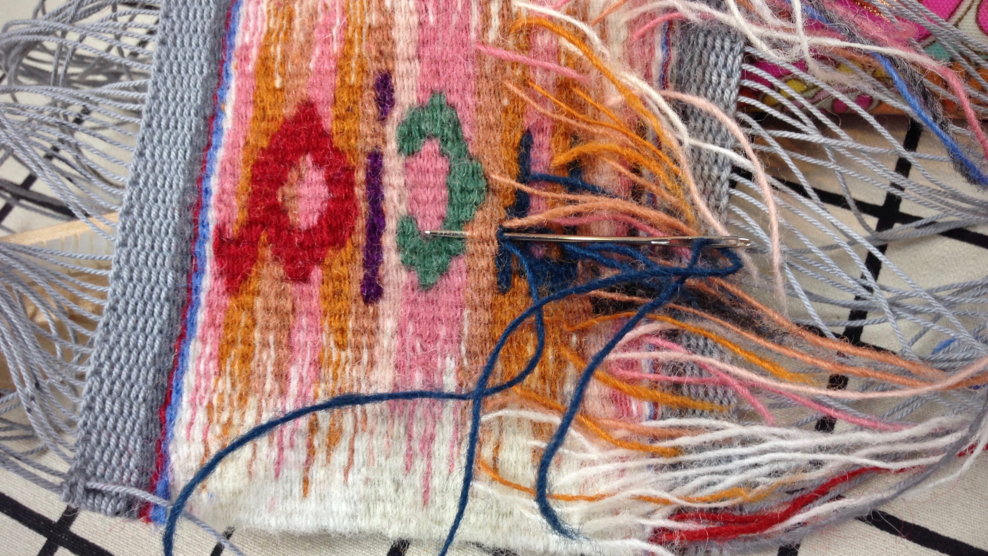 Small tapestry front and back