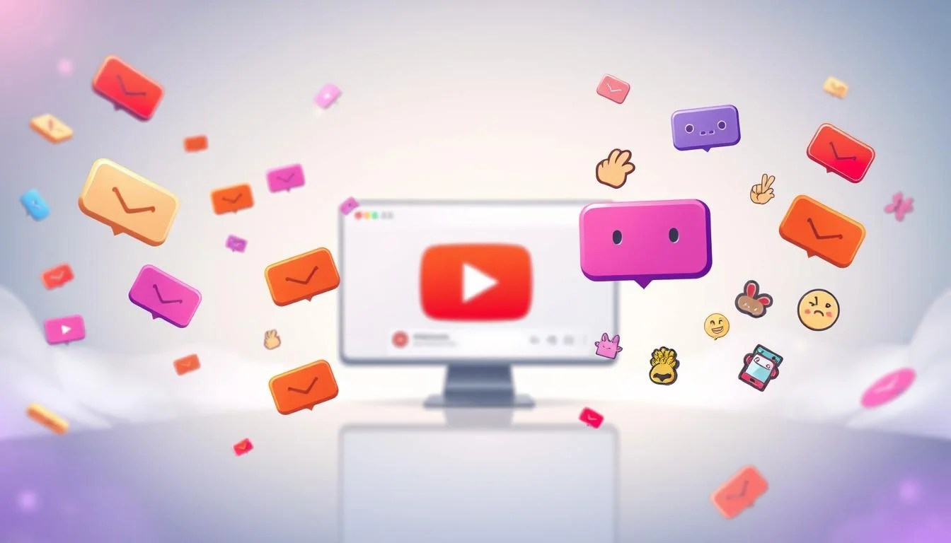 Vibrant and dynamic image of super chat and super stickers showcasing YouTube monetization features. In the foreground, a captivating display of colorful, animated super chat messages and super stickers float against a clean, modern background. The middle ground features a sleek, minimalist YouTube interface, highlighting the chat and sticker functions. The background depicts a softly blurred, ethereal setting, with subtle gradients and lighting effects that create a sense of depth and atmosphere. The overall composition is carefully balanced, drawing the viewer's attention to the key monetization elements while maintaining a visually appealing and professional aesthetic.