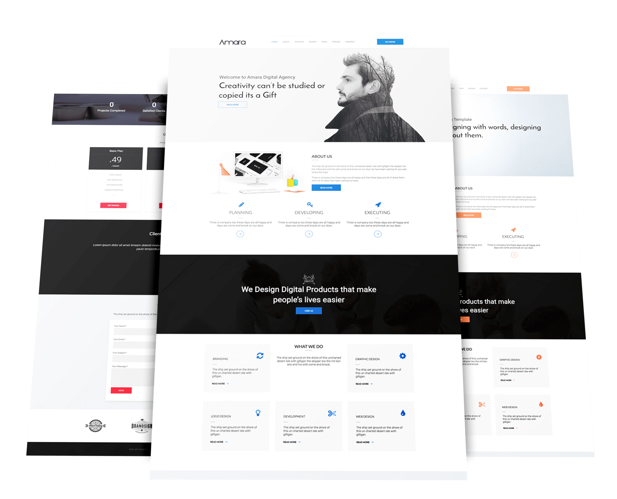 One Page Joomla Template Free Wt Amara