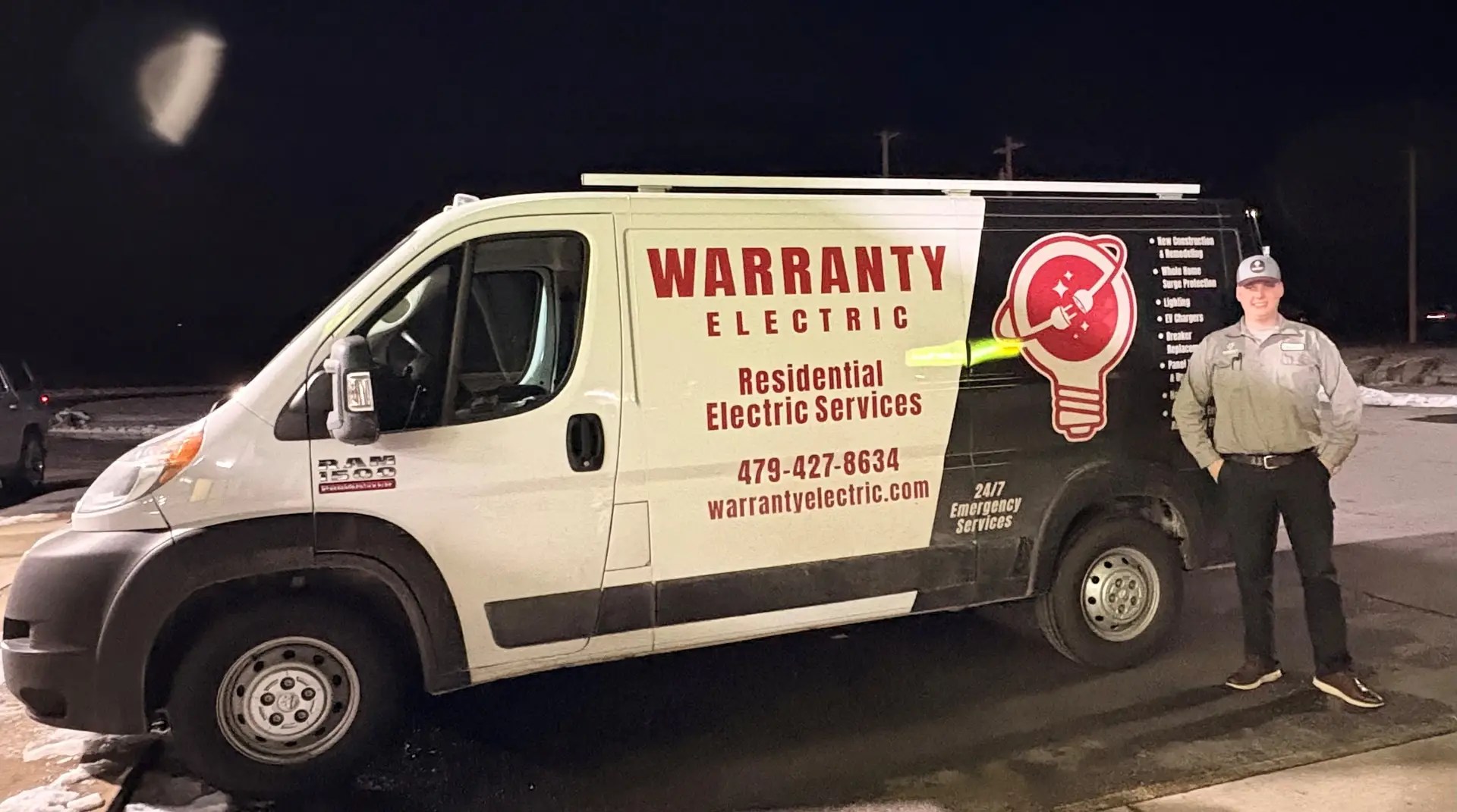 We provide complete residential electrical services for homeowners throughout Northwest Arkansas. Service List Electrical panel upgrades EV charger installation Lighting installation & upgrades Outlet & switch repair Whole home rewiring Troubleshooting & electrical repairs Fayetteville, AR Rogers, AR Bentonville, AR Springdale, AR