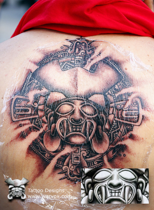 Jaguar Teeth Tattoo Design - ₪ Aztec Tattoos ₪ Warvox Aztec Mayan Inca Tattoo Designs
