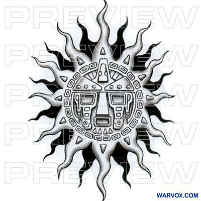Tribal Sun Tattoo Design - ₪ Aztec Tattoos ₪ Warvox Aztec Mayan Inca Tattoo Designs 400_x_400_jpg