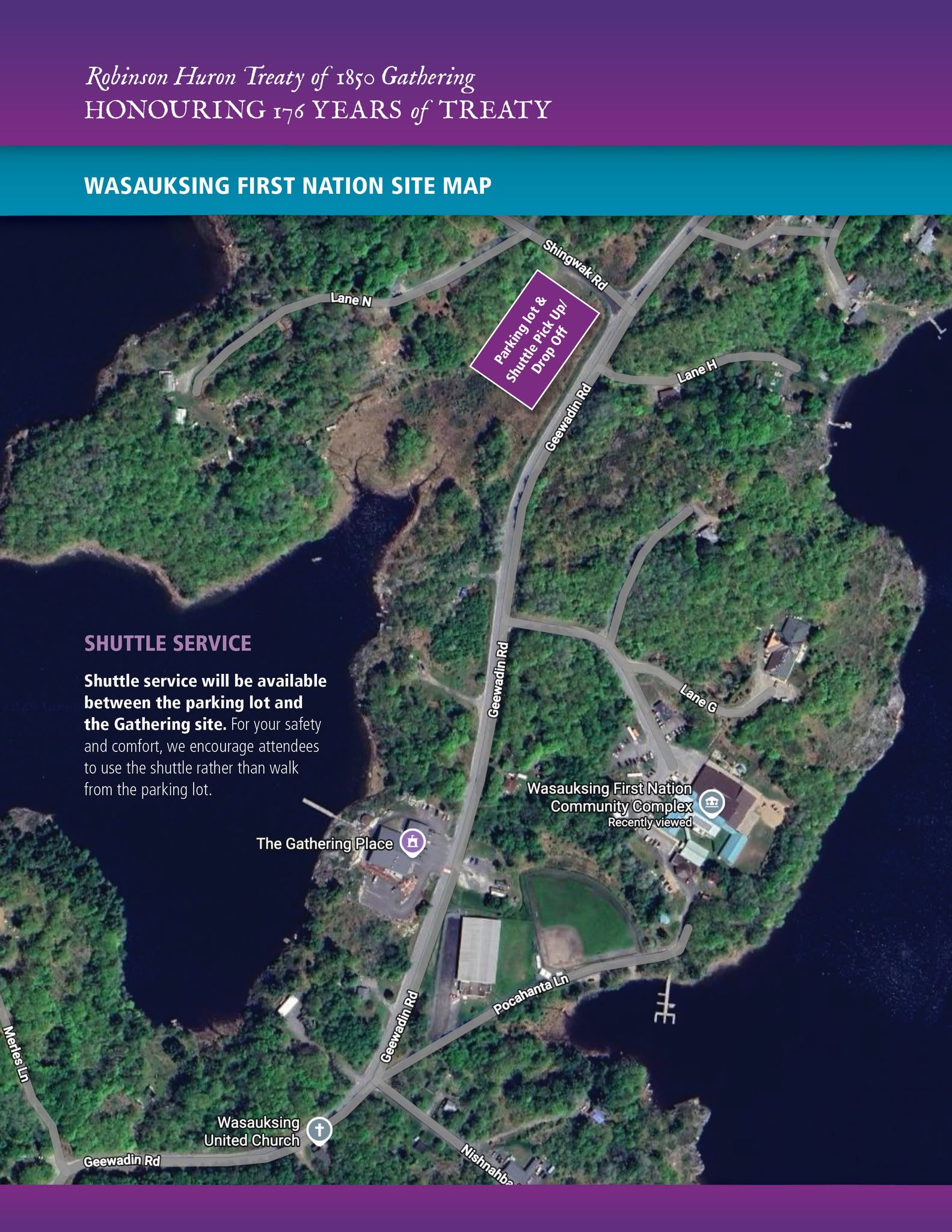 Site Map Wasauksing First Nation.