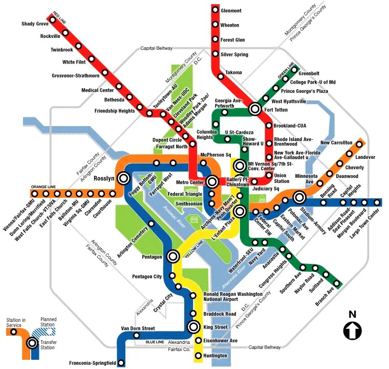 DC Metro Map 2026 Washington D.C. Metro System Map 1.webp