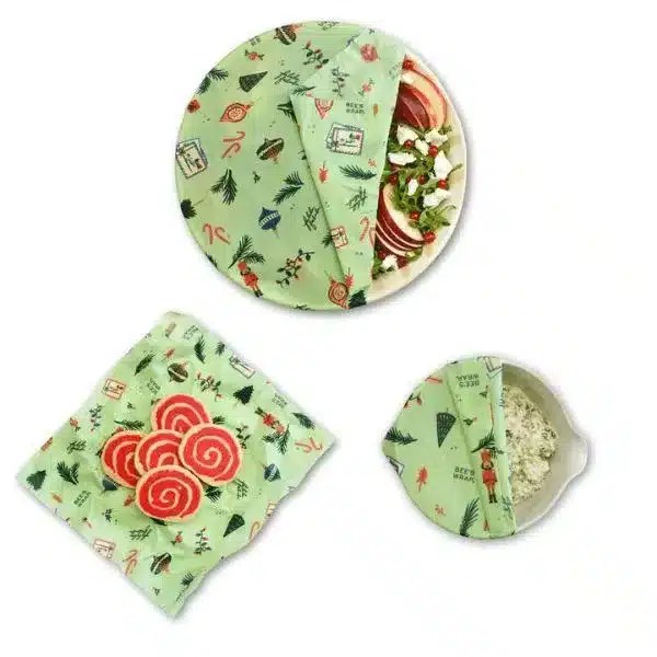 Bees Wrap Κερομάντηλα Holiday Buzz Σετ