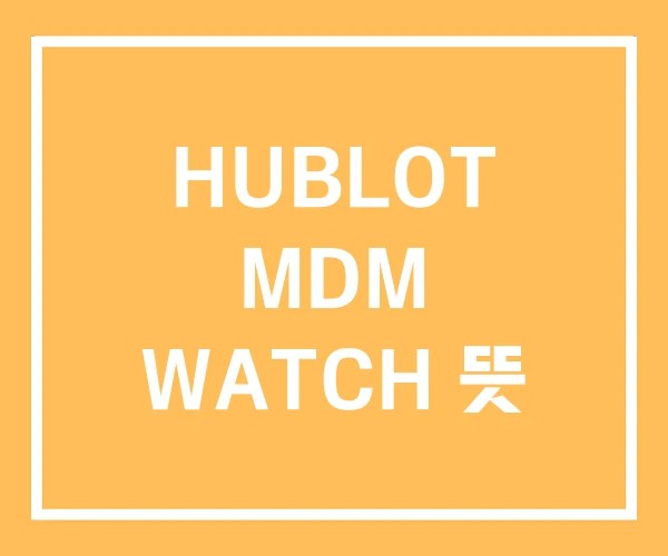 HUBLOT MDM WATCH 뜻